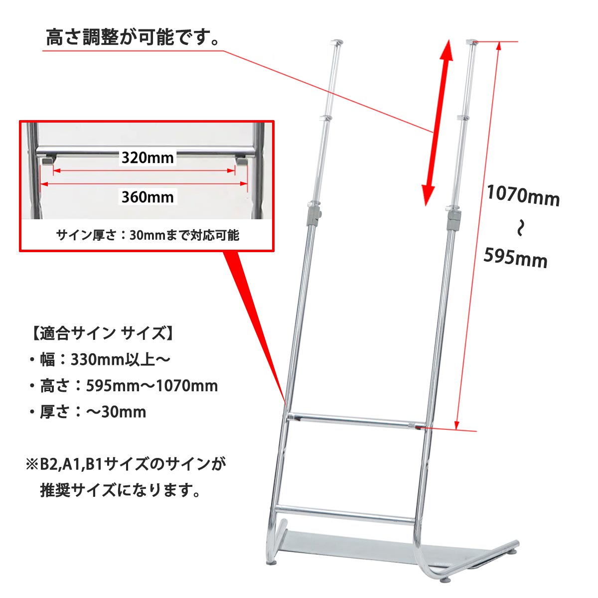 L型パネルスタンドセット