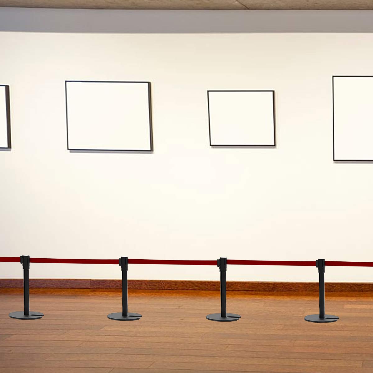 ローガイドポール（ベルトパーテーション）（赤）