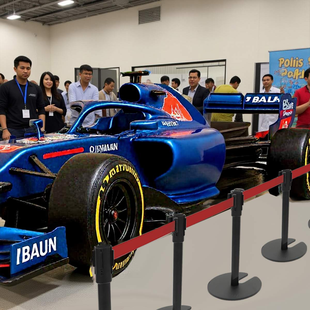 ローガイドポール（ベルトパーテーション）（赤）